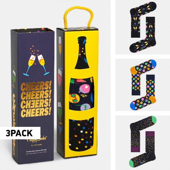 Happy Socks Celebration Gift Set 3-Pack Unisex Κάλτσες