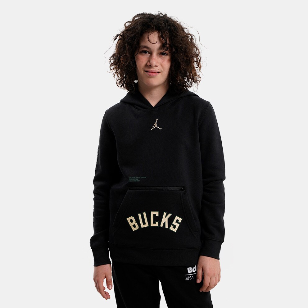 Jordan NBA Miwaukee Bucks Courtside Παιδική Μπλούζα με Κουκούλα (9000142349_1469)