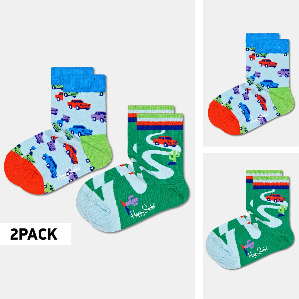 Happy Socks 2-Pack Car Kids' Socks