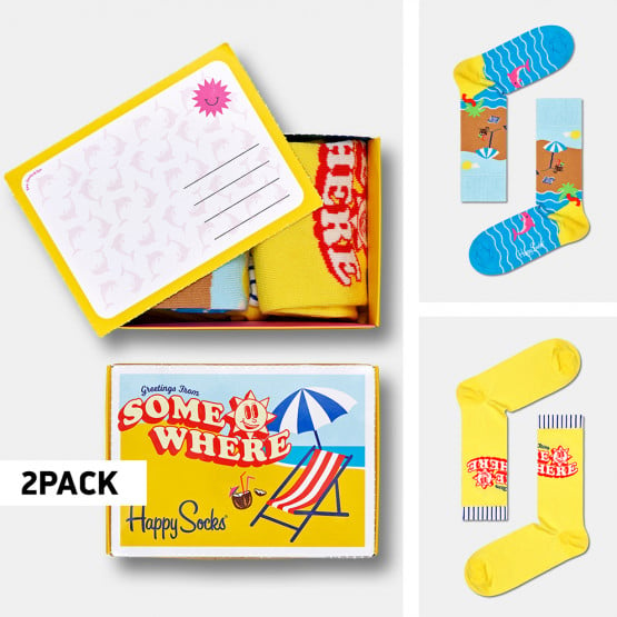 Happy Socks 2-Pack Wish You Were Here Unisex Socks