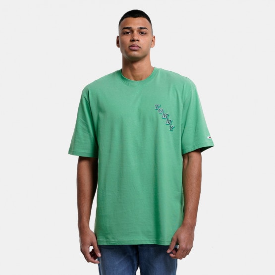 Tommy Jeans Skate College Pop Men's T-shirt Green DM0DM16398-LY3