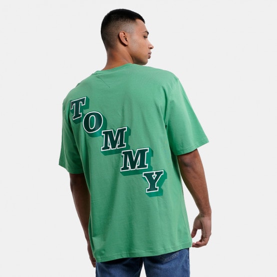 Green tommy jeans t shirt outlet