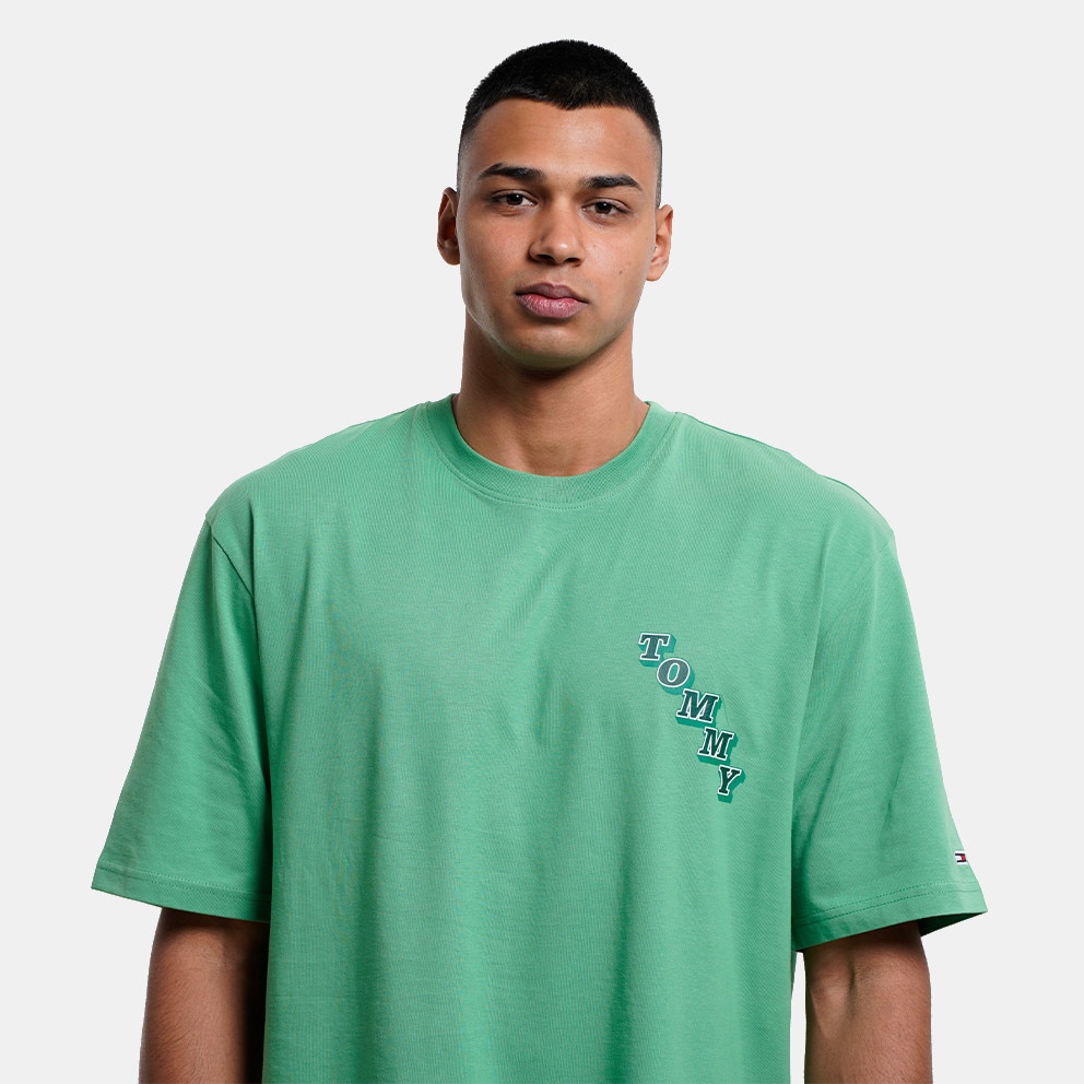 Tommy Jeans Skate College Pop Men's T-shirt Green DM0DM16398-LY3