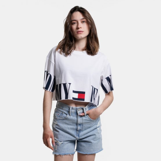 Tommy Jeans Skate Archive Γυναικείο Cropped T-shirt