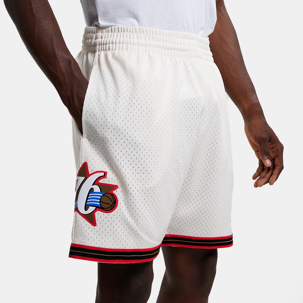 Mitchell & Ness NBA Philadelphia 76ers 2000 Off White Ανδρικό Σορτς