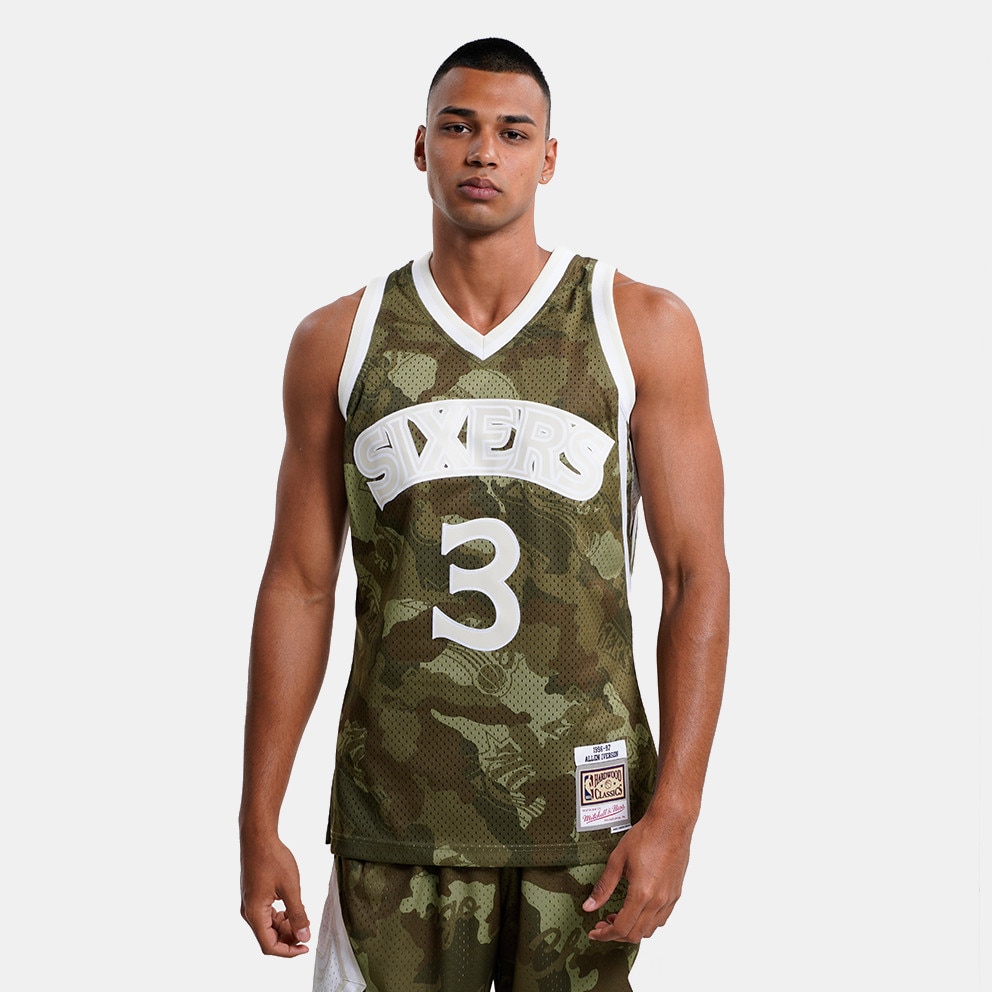 Mitchell & Ness NBA Ghost Green Camo  Allen Iverson Philadelphia 76ers 1996-97 Swingman Men's Jersey