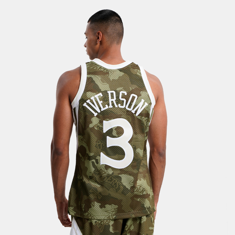Mitchell & Ness NBA Ghost Green Camo Allen Iverson Philadelphia 76ers 1996-97 Swingman Μπασκετική Φανέλα (9000142359_65833) φωτογραφία