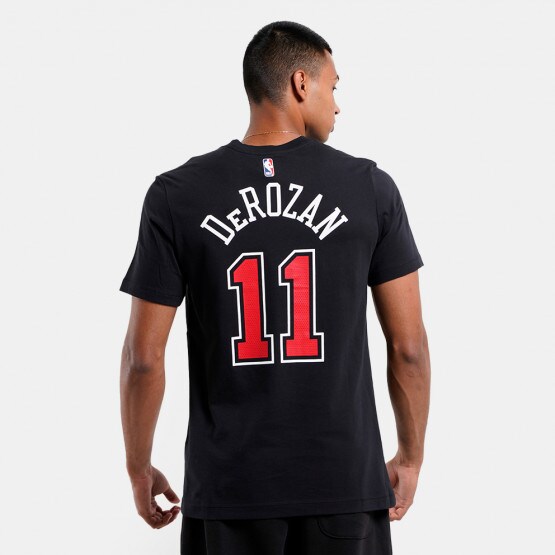 Nike DeMar Derozan Chicago Bulls Black Number Tshirt Tee L Jersey Swingman