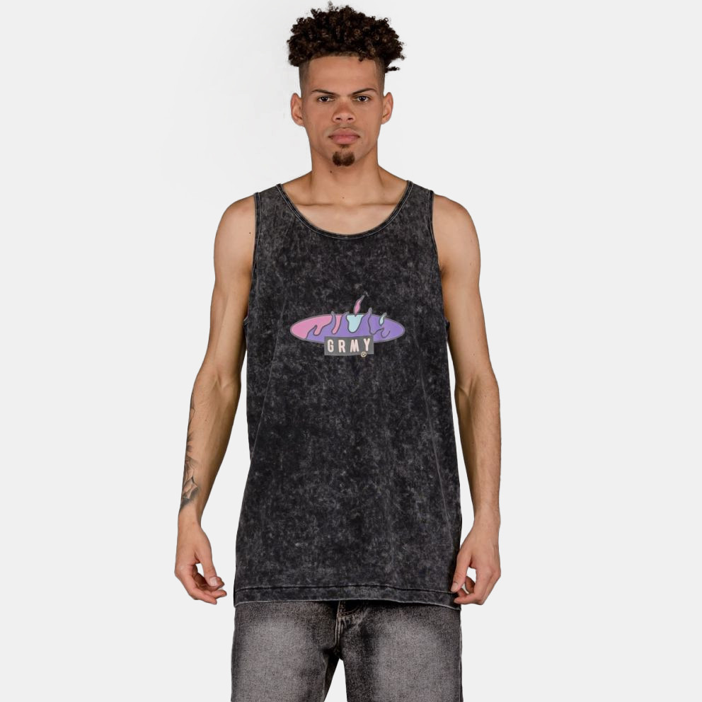 Grimey Grimey Cloven Tongues Stone Washed Tank Top (9000141974_1982)