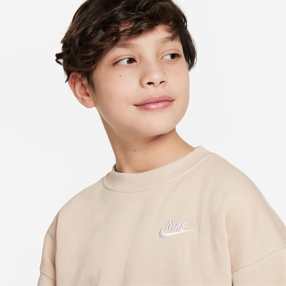 Nike Sportswear Club Fleece Oversized Παιδική Μπλούζα Φούτερ