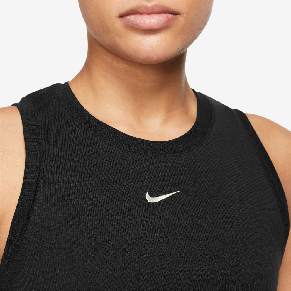 Nike Sportswear Essential Rib Cropped Γυναικεία Αμάνικη Μπλούζα