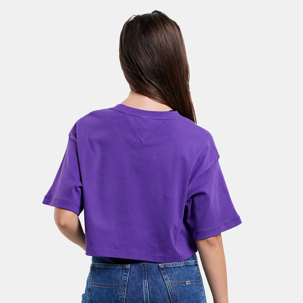 Tommy Jeans Γυναικείο Cropped T-shirt σε Oversized Γραμμή