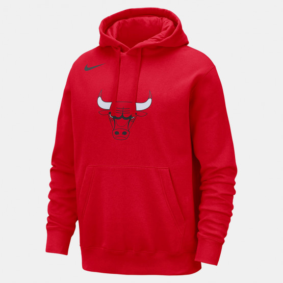 Nike NBA Chicago Bulls Club Ανδρικό Φούτερ με Κουκούλα