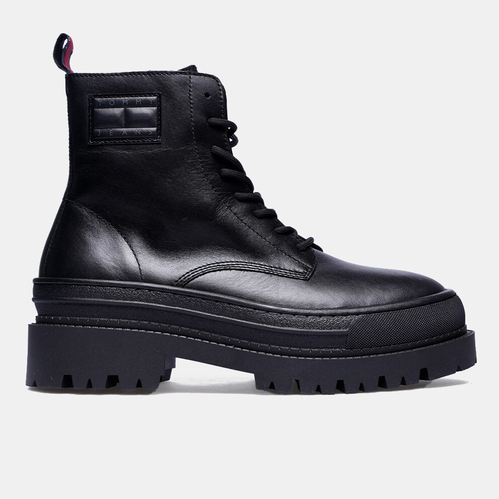 Tommy Jeans Leather Foxing Lace Up Ανδρικά Μποτάκια