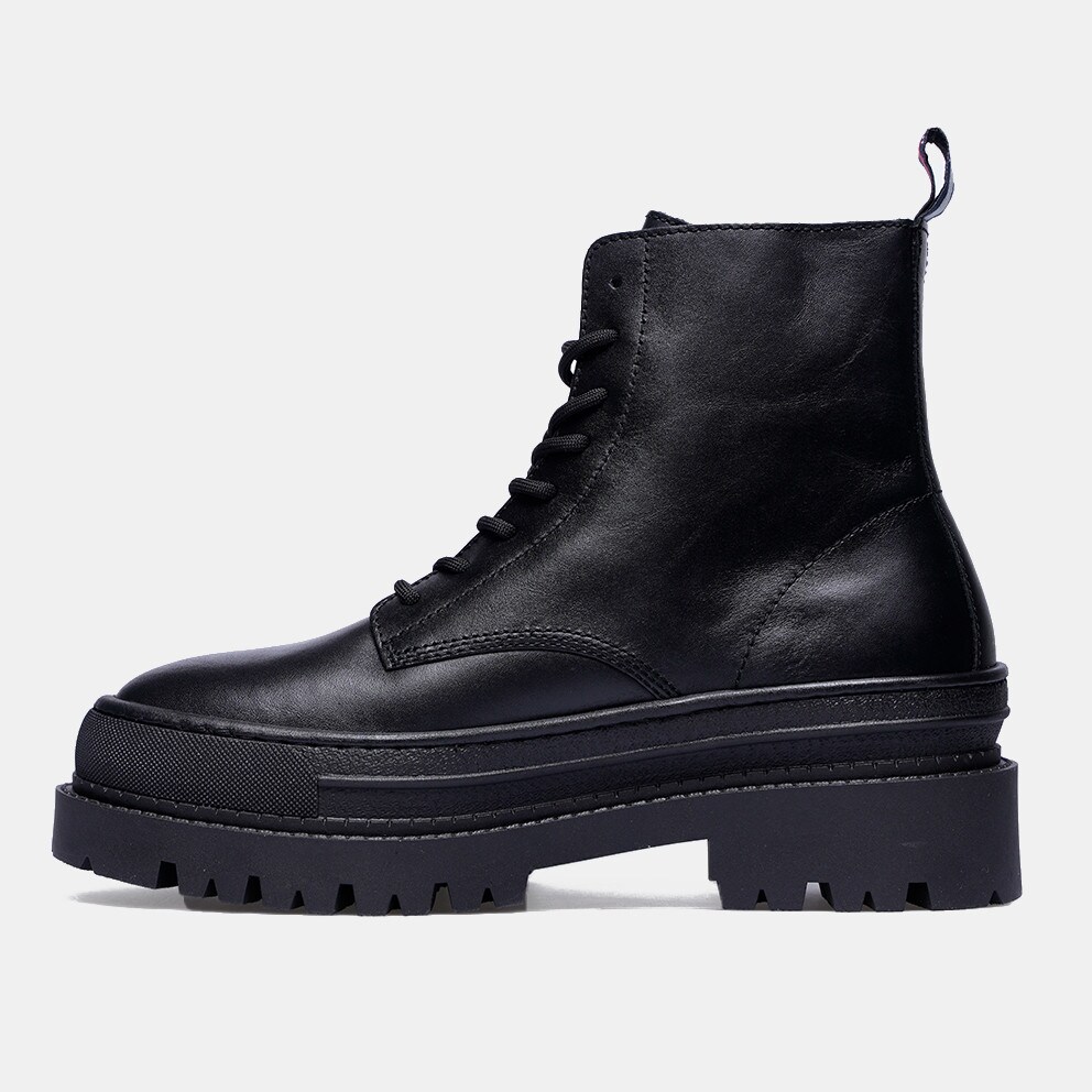 Tommy Jeans Leather Foxing Lace Up Ανδρικά Μποτάκια
