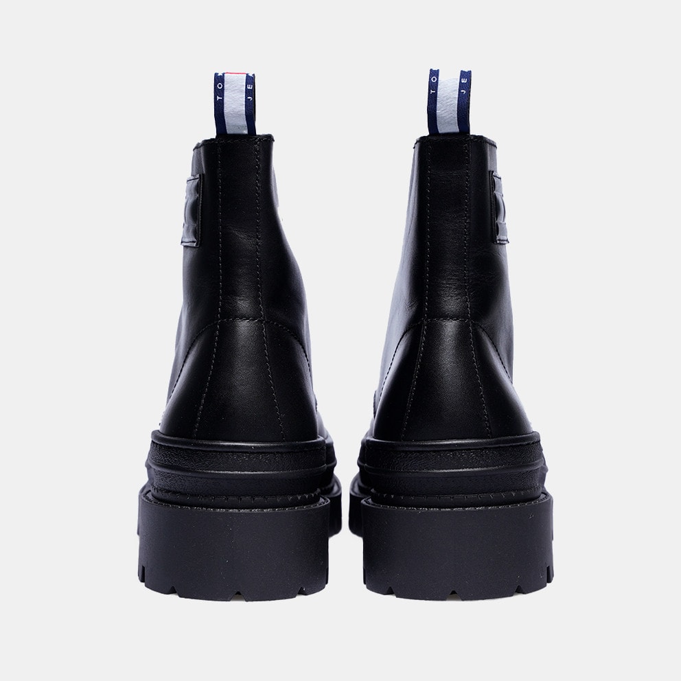 Tommy Jeans Leather Foxing Lace Up Ανδρικά Μποτάκια