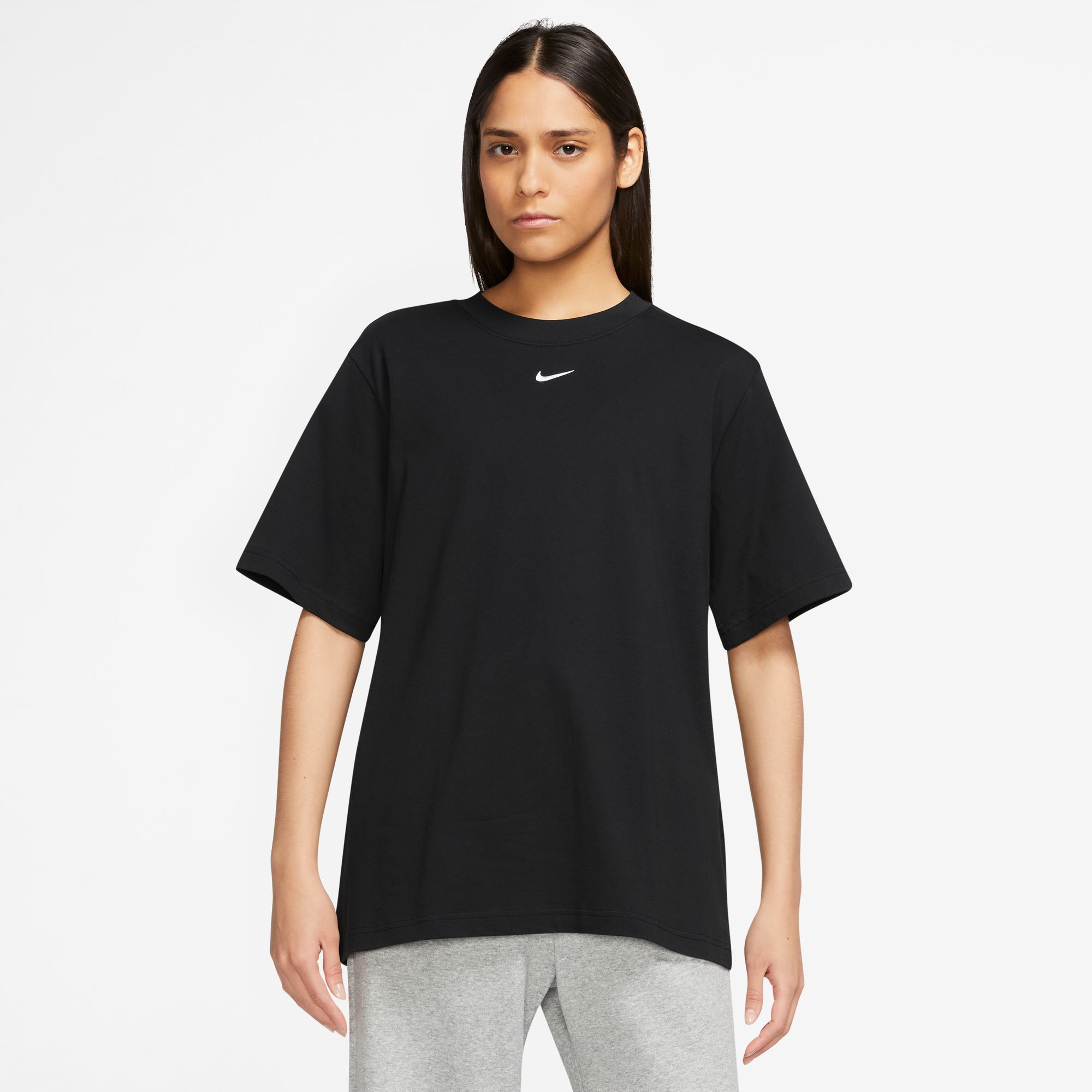 NIKE W NSW ESSNTL OS SS TEE DX7910-010 Μαύρο
