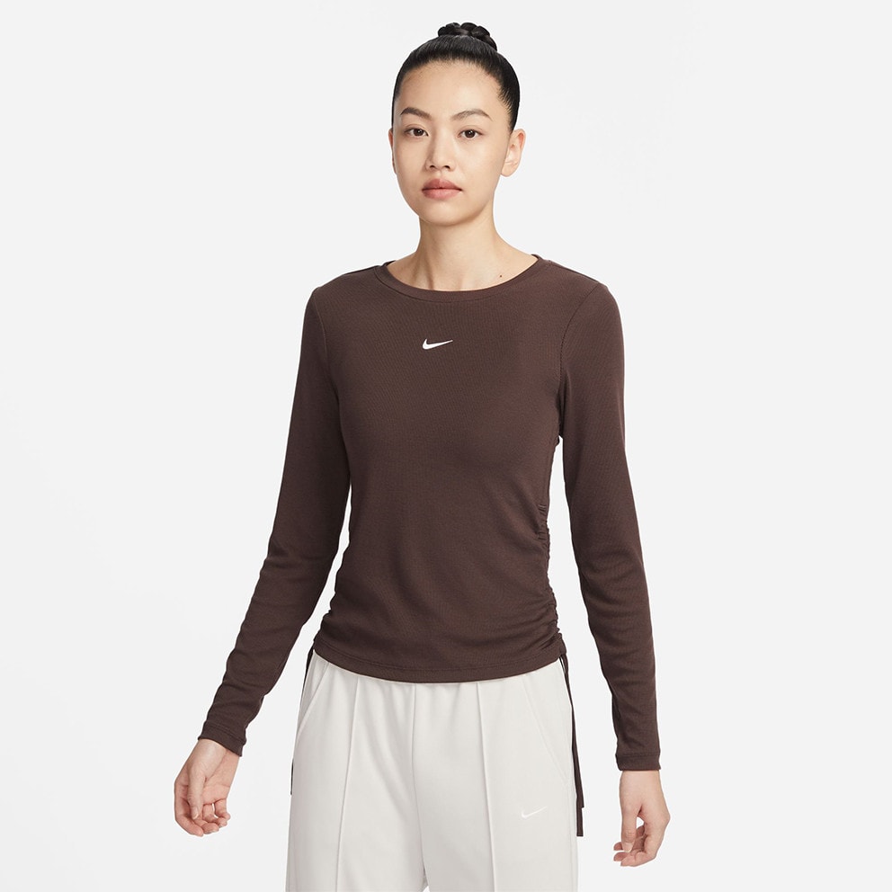 Nike Sportswear Ribbed Γυναικεία Cropped Μπλούζα με Μακρύ Μανίκι (9000151941_70007)