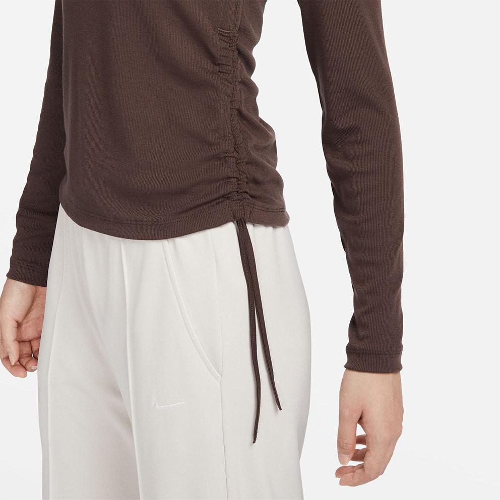 Nike Sportswear Ribbed Γυναικεία Cropped Μπλούζα με Μακρύ Μανίκι