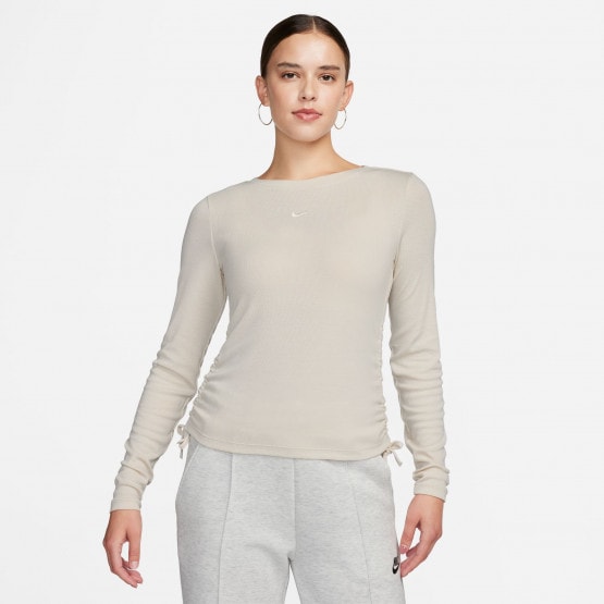 Nike Sportswear Ribbed Women's Cropped Long Sleeves T-shirt