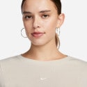 Nike Sportswear Ribbed Γυναικεία Cropped Μπλούζα με Μακρύ Μανίκι