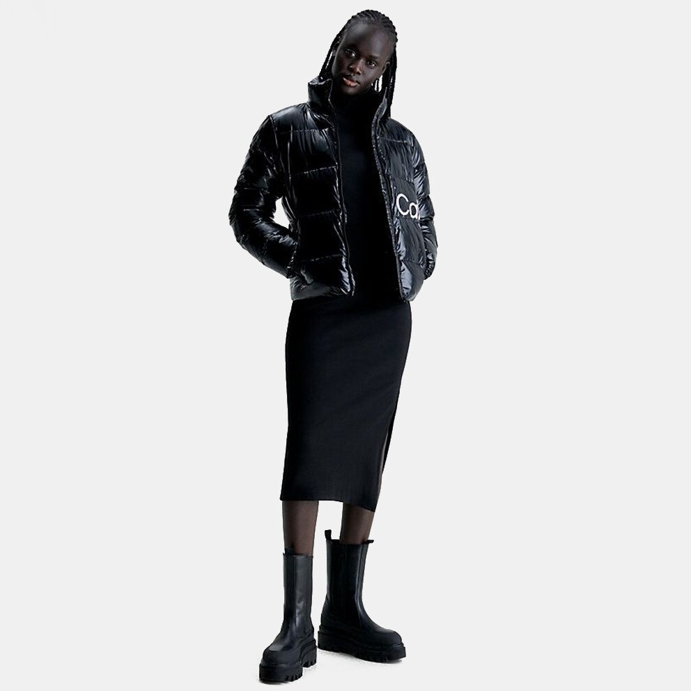 Calvin Klein Shiny Short Fitted Jacket