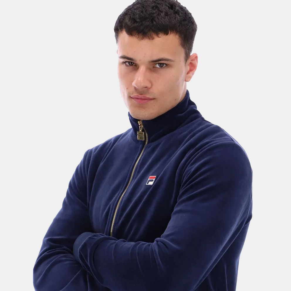 Fila Heritage Marc Velour Track Jacket With Gold T