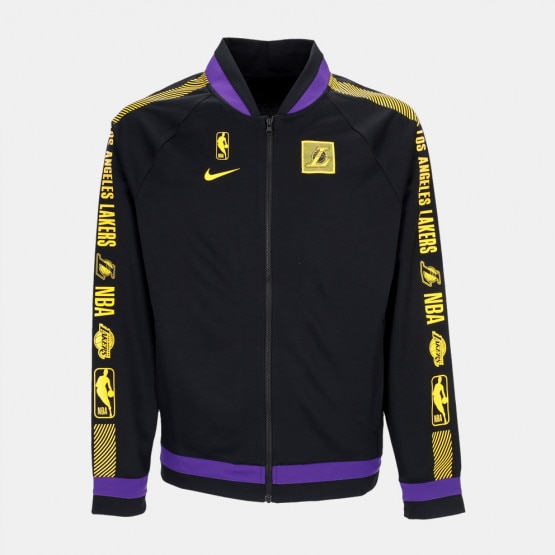 Los Angeles Lakers Showtime Men's Nike Dri-FIT NBA Full-Zip Hoodie - Yellow