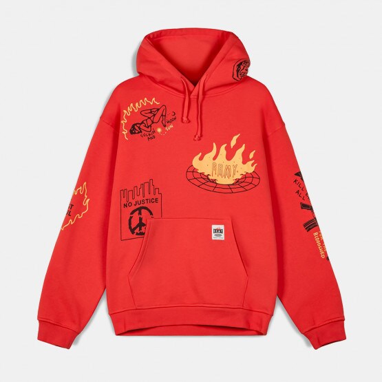 Grimey Back At You Wide Hole  Vintage Hoodie Red