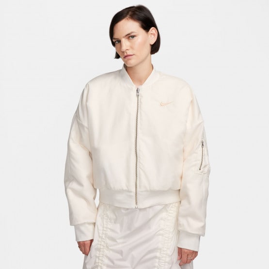Nike Sportswear Faux Fur Bombeer Women s Jacket White FB8692 133