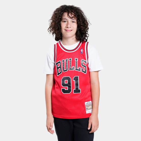 Mitchell & Ness NBA Swingman Dennis Rodman 91 Chicago Bulls Road 1997-98 Kids' Basketball Jersey
