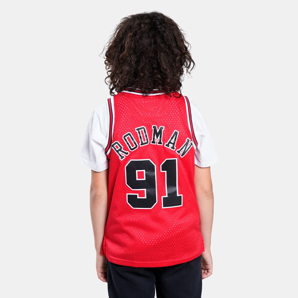 Mitchell & Ness NBA Swingman Dennis Rodman 91 Chicago Bulls Road 1997-98 Παιδική Μπασκετική Φανέλα