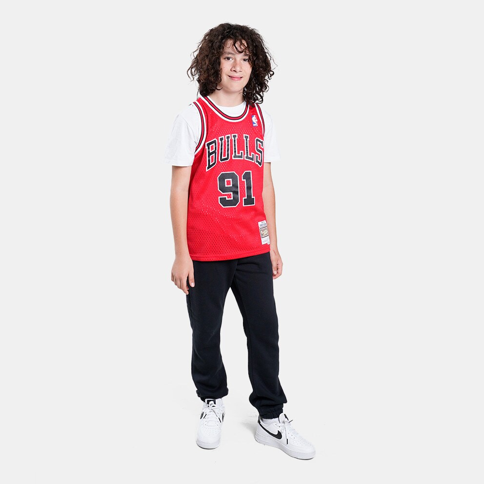 Mitchell & Ness NBA Swingman Dennis Rodman 91 Chicago Bulls Road 1997-98 Παιδική Μπασκετική Φανέλα