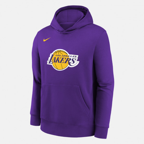 Nike NBA Los Angeles Lakers Club Logo Fleece Βρεφική Μπλούζα με Κουκούλα