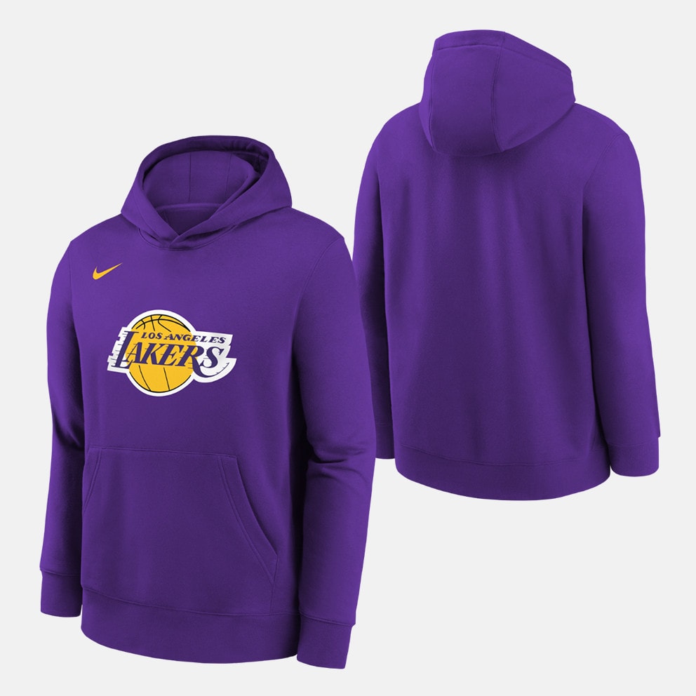 Nike NBA Los Angeles Lakers Club Logo Fleece Βρεφική Μπλούζα με Κουκούλα