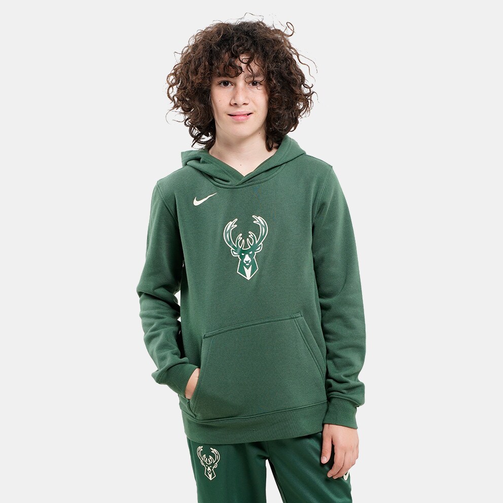 Nike Club Milwaukee Bucks Logo Fleece Kids' Hoodie