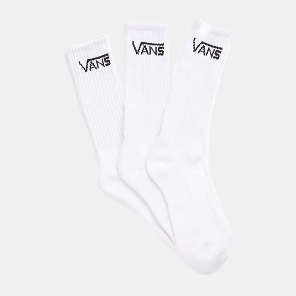 Vans Classic 3 Pack Crew Socks In White 