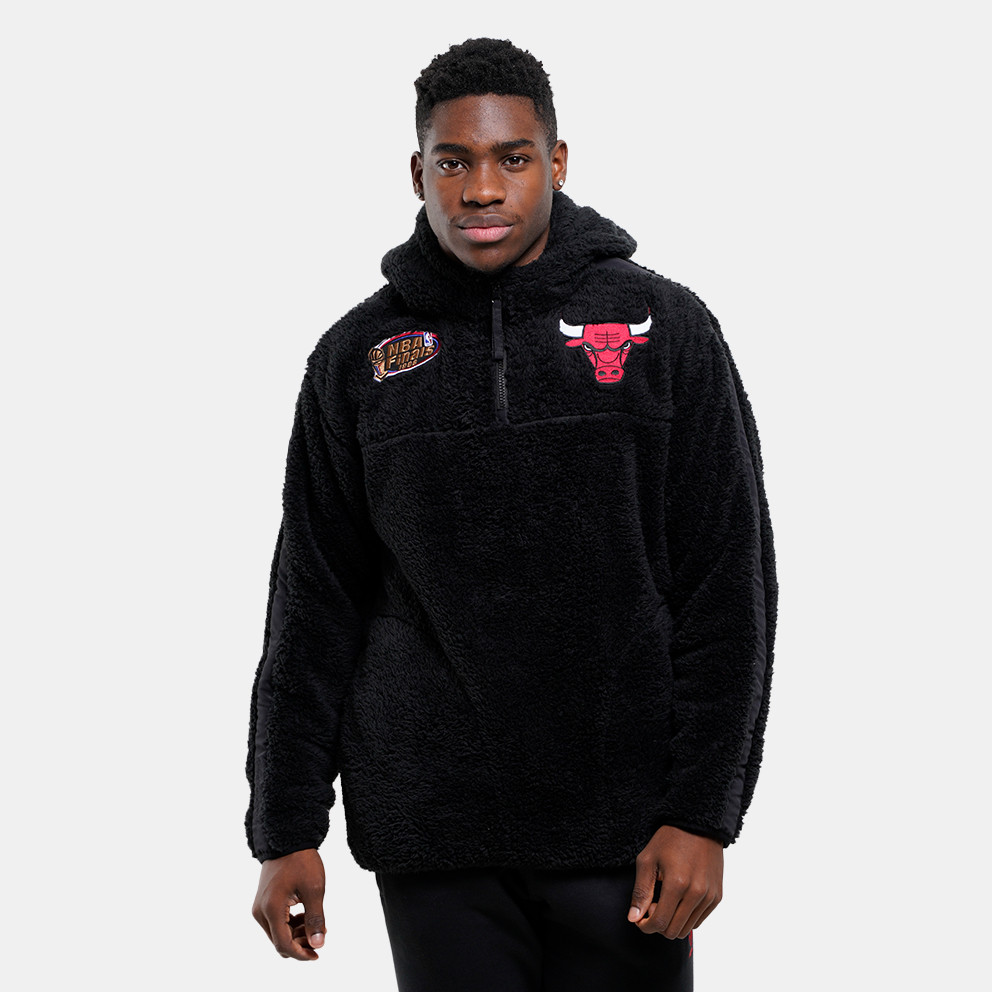 Mitchell & Ness Chicago Bulls Sherpa Fleece 1/4 Ανδρική Μπλούζα Φούτερ