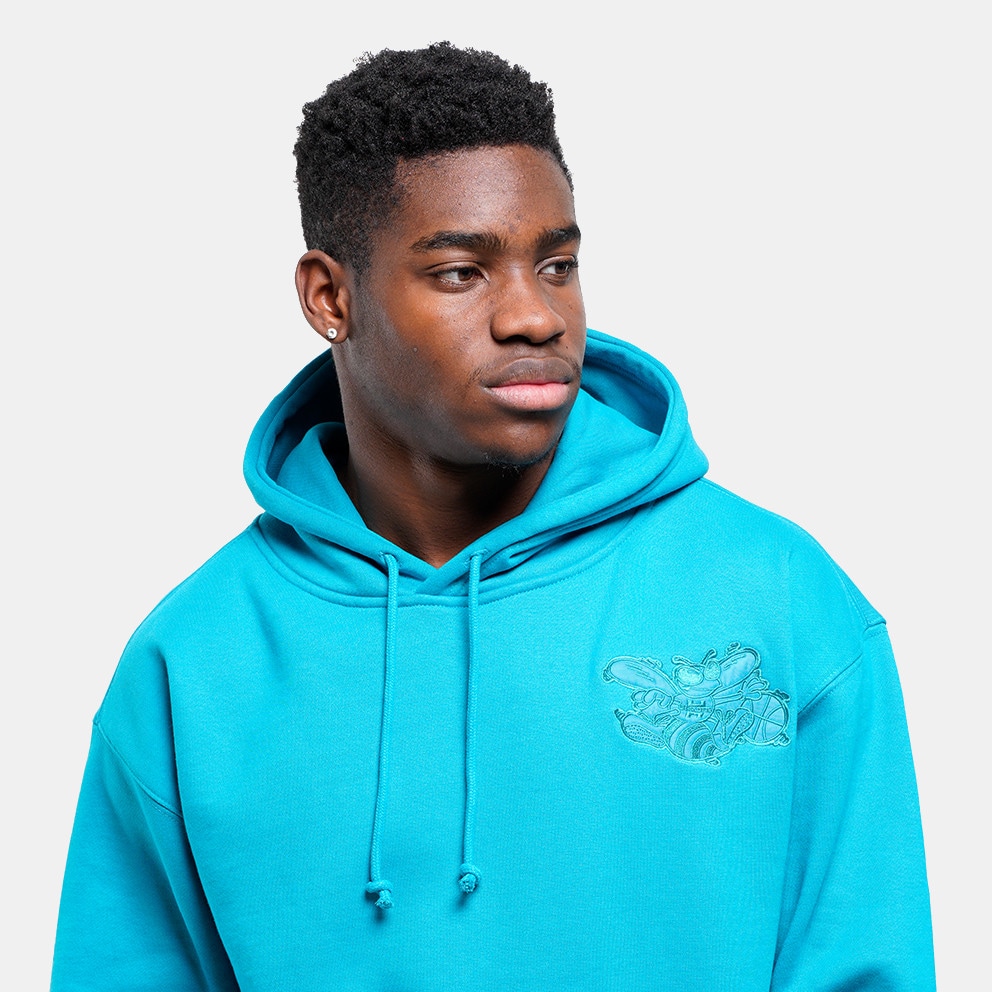 Mitchell & Ness NBA Charlotte Hornets Tonal Logo Heavyweight Fleece Ανδρική Μπλούζα με Κουκούλα