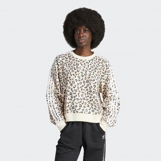 adidas Originals Leopard Luxe Trefoil Crew Γυναικεία Μπλούζα Φούτερ