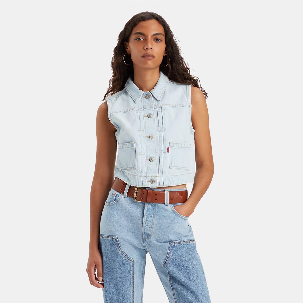 Levi's Utility Vest Med Indigo Γυναικεία Denim Ζακέτα