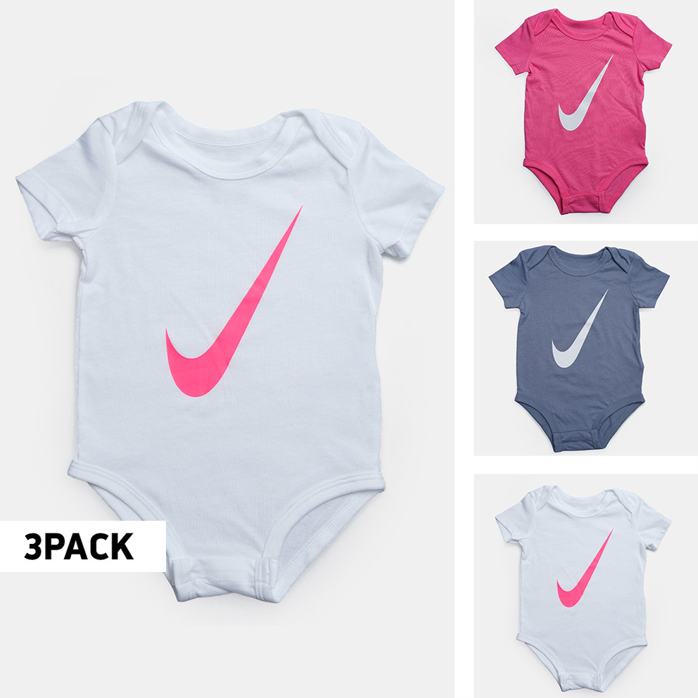 Nike Nike 3 Pack Swoosh Βρεφικό Σετ Κορμάκια (9000177231_75786)