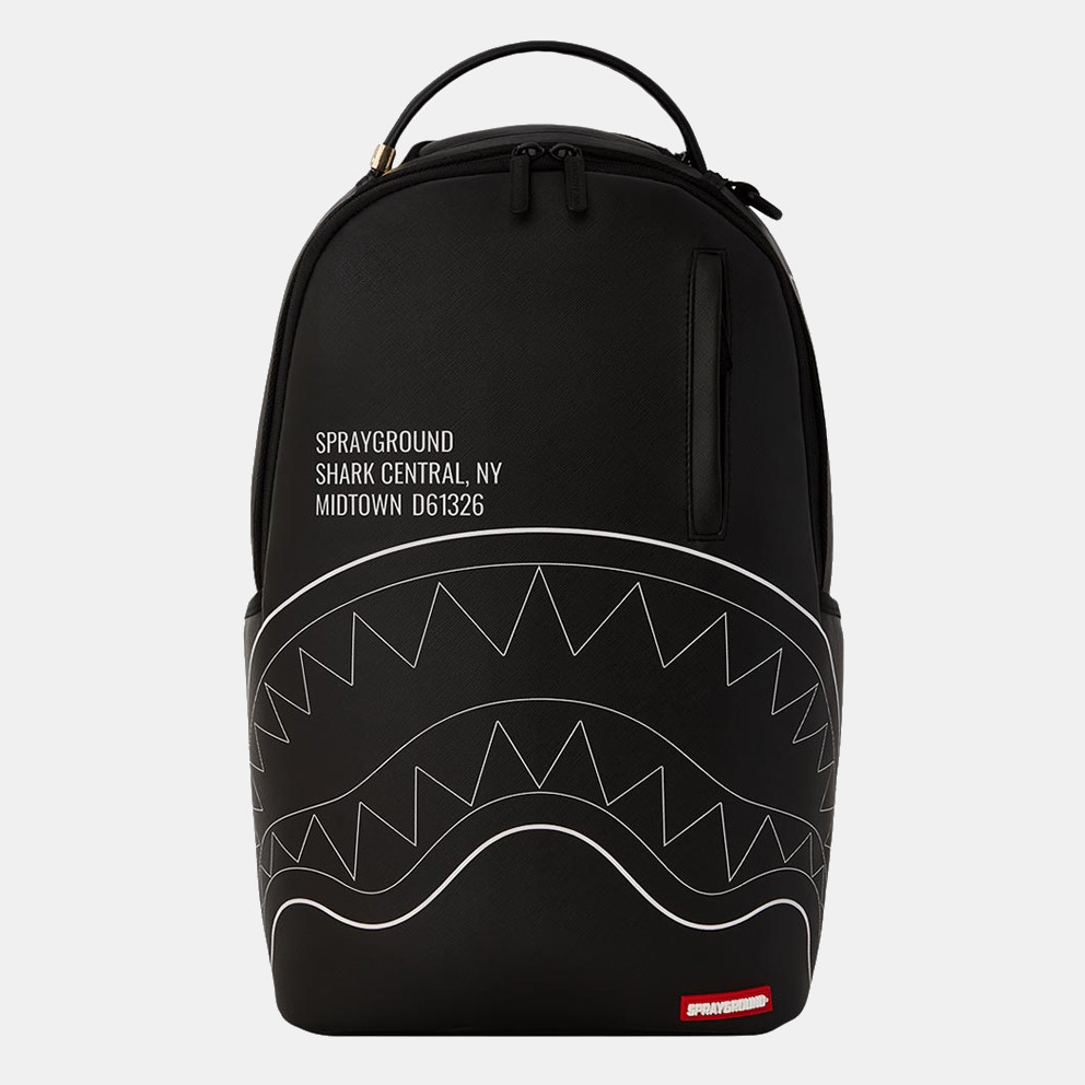 Sprayground Shark Central Black Outline Unisex Backpack 20L