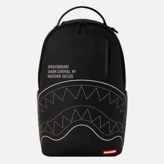 Sprayground Shark Central Black Outline Unisex Backpack 20L