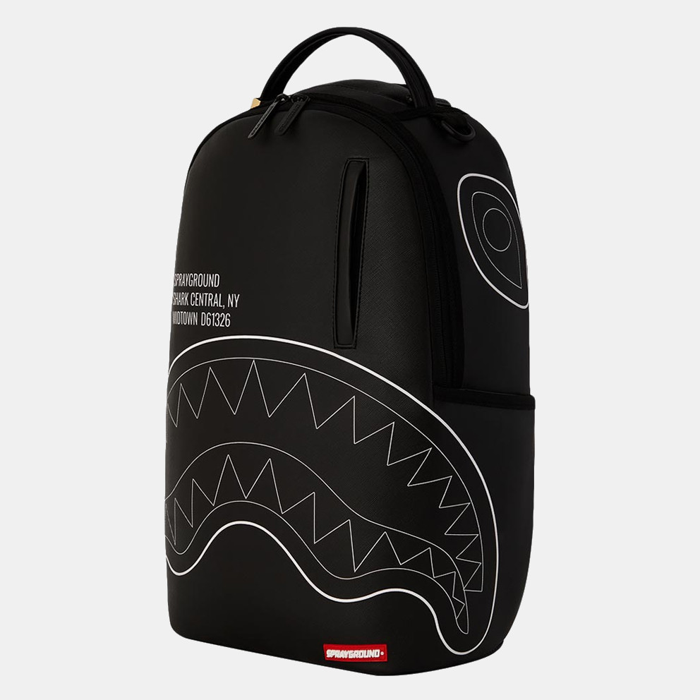 Sprayground Shark Central Black Outline Unisex Backpack 20L