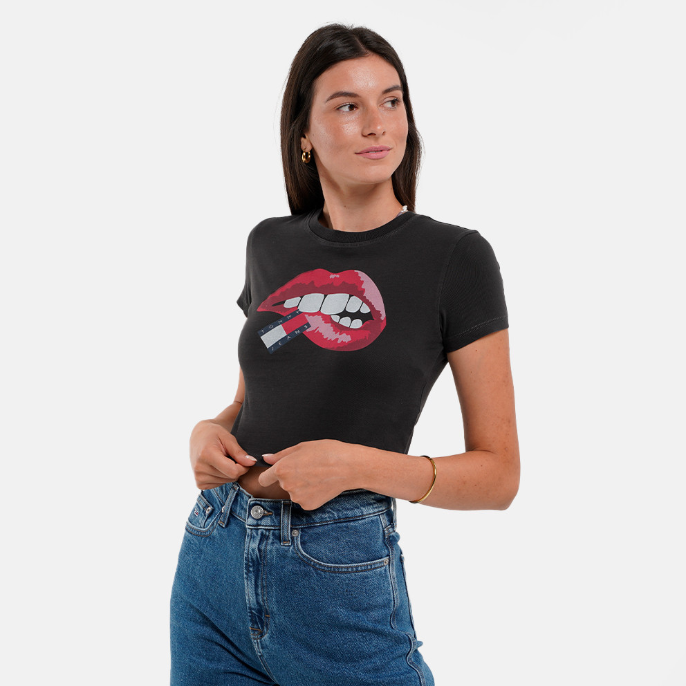 Tommy Jeans Tommy Jeans Tjw Slim Crp Washed Tj Lips Tee (9000175240_1469)