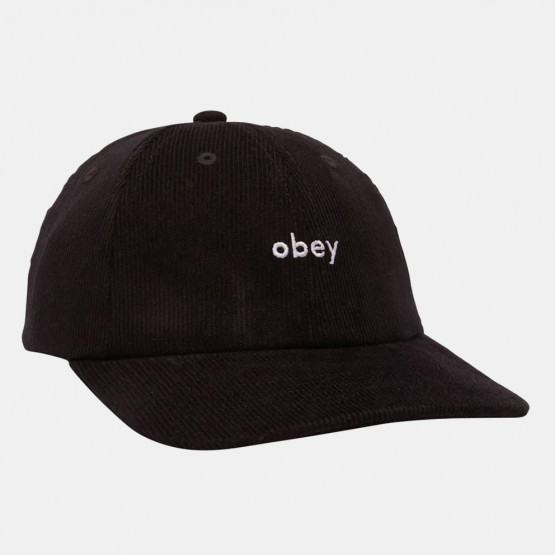 Obey Lowercase Corduroy 6 Panel Strapback Hat