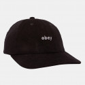 Obey Lowercase Corduroy 6 Panel Strapback Hat