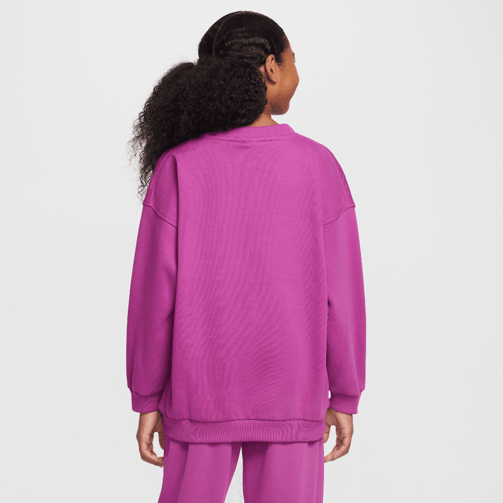 Nike Steertwear Club Flee Crew Shine Παιδική Μπλούζα Μακρύ Μανίκι (9000190395_78860) φωτογραφία
