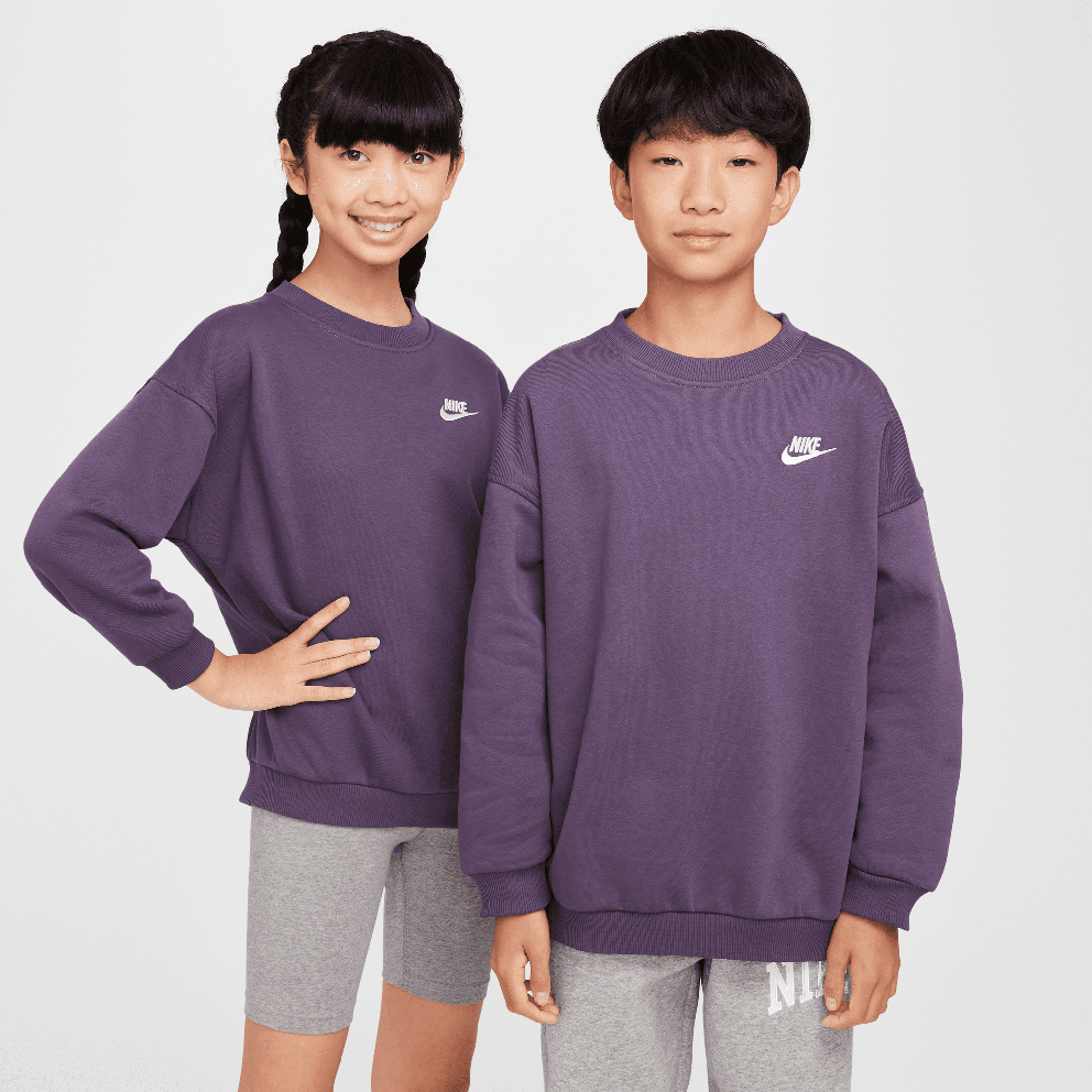 Nike Nike Steertwear Club Flee Oversized Crew LBR Παιδική Μπλούζα Μακρύ Μανίκι (9000191740_27310)